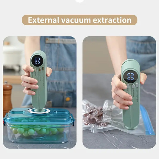 Cordless Mini Vacuum Sealer – Rechargeable Handheld Food Bag Sealer
