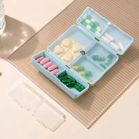 Portable Travel Weekly Foldable Pill Box Case