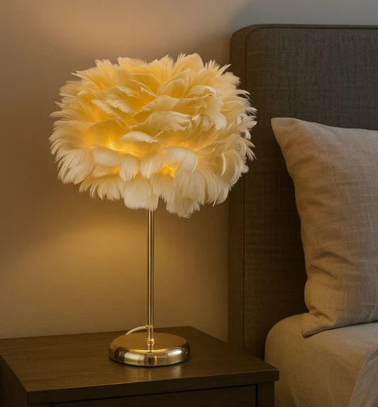 Feather Light Decorative Table Lamp – Modern Ambient Lighting