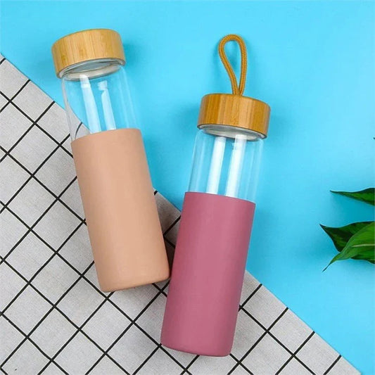 Glass Bottle with Wooden Cap 500 ML