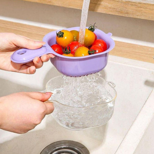 Fruit And Vegetable Drain Basket with Handle