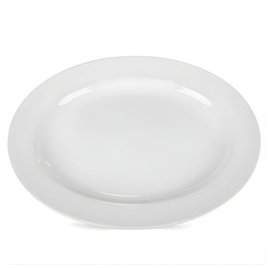 Melamine 12 Inch White Oval Dish One Piece for Serving Food