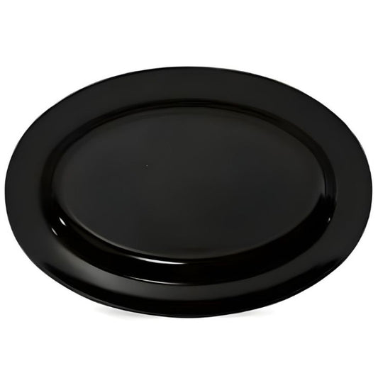 Melamine 12 Inch Black Oval Dish One Piece for Serving Food