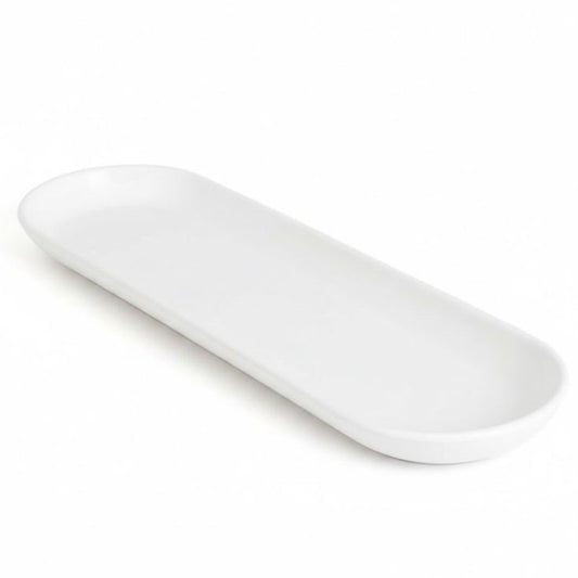 Crown Melamine White Platter One Piece for Serving Food