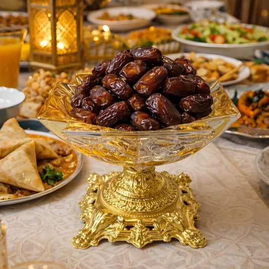 Elegant Golden Glass Tray for Serving