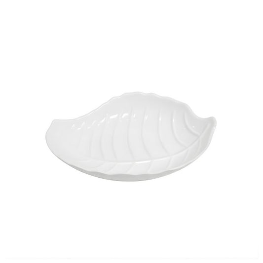 Melamine White Leaf Medium Platter For Serving