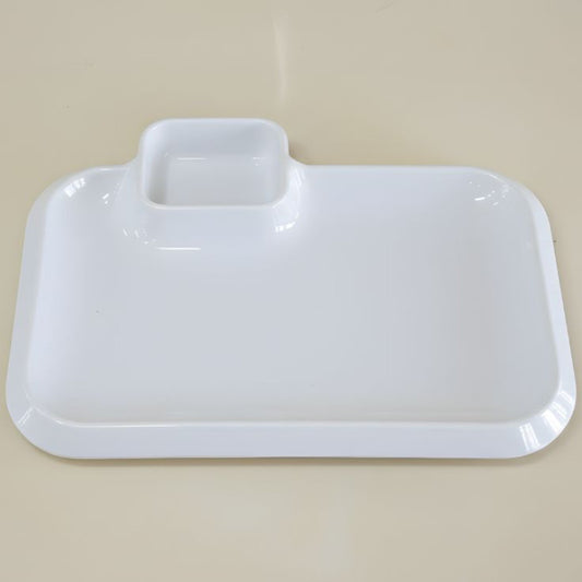 Melamine BBQ Platter White Serving Plate