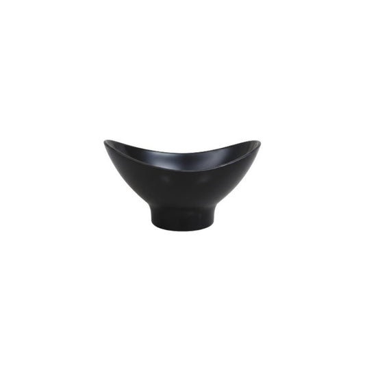 Melamine Lotus Small Serving Black Bowl