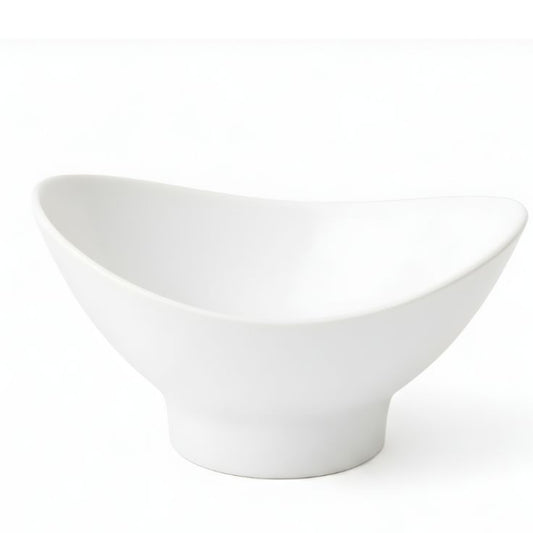 Melamine Lotus Large Serving White Bowl