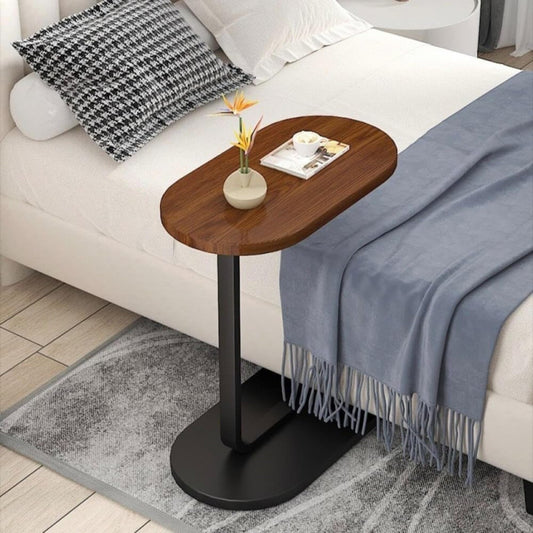 Modern C Shaped End Table for Living Room & Bedroom