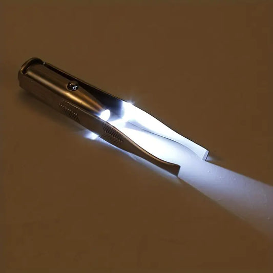 Portable LED Light Tweezers for Hair Removal & Eyebrow Grooming