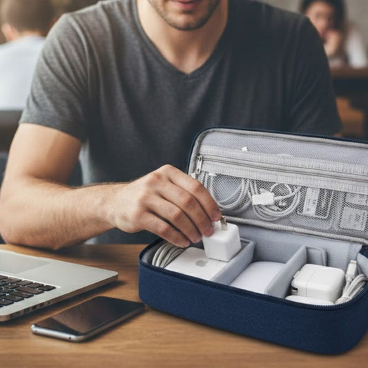 Portable Electronic Accessories Storage Bag for Cables & Gadgets