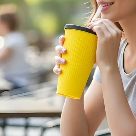 Ice Cream & Juice Cup with Straw