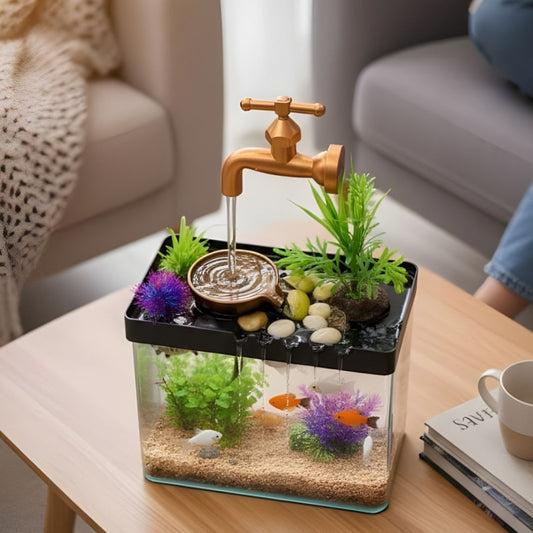 Electric Fish Aquarium Fountain Decorative Water Feature