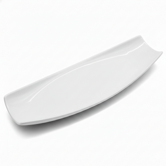 Melamine Large White Serving Plate