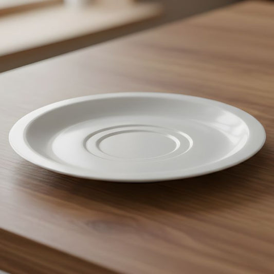 Melamine 6.5 Inch White Tulip Saucer