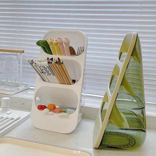 3 Tier Organizer Shelf With Multiple Compartments