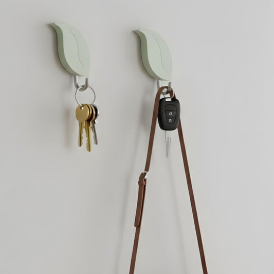 2 Pcs Leaf Hooks Self Adhesive Decorative Wall Hooks