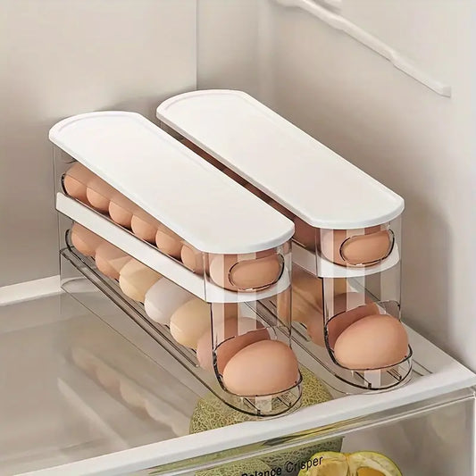 Automatic Rolling Egg Storage Box for Refrigerator
