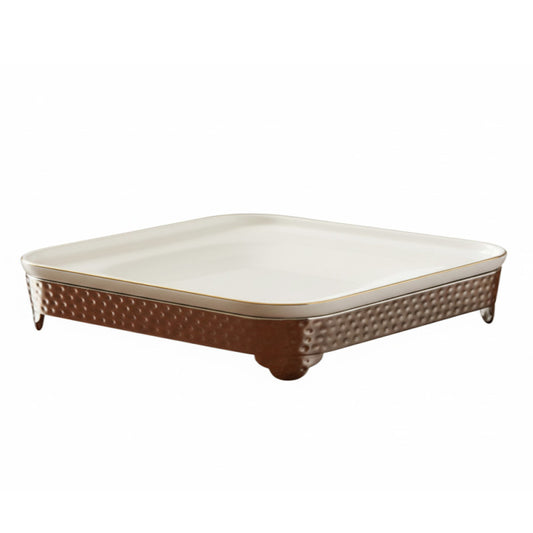 Brilliant Rectangle Serving 10inch Plate with Stand Premium Buffet & Dining Display