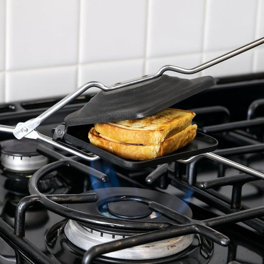 Gas Top Cast Iron Sandwich Maker Stove Top Toasted Sandwich Grill
