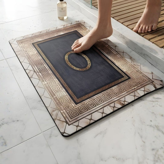 Imperial Gold Medallion Nappa Leather Bath Mat