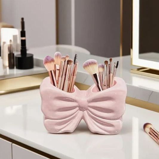 Multifunction Bow Ceramic Holder Decorative Storage Cup