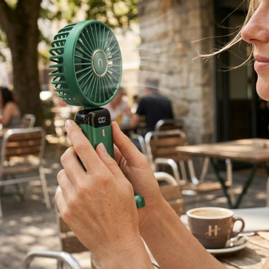 Handheld Mini Fan Foldable Neck Hanging USB Rechargeable Fan