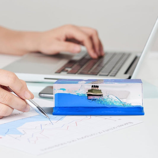 Square Water Paper Weight Decorative Desk Paperweight