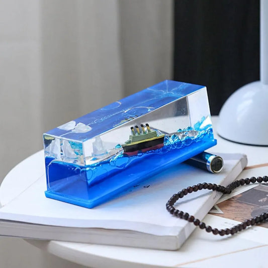 Square Water Paper Weight Decorative Desk Paperweight