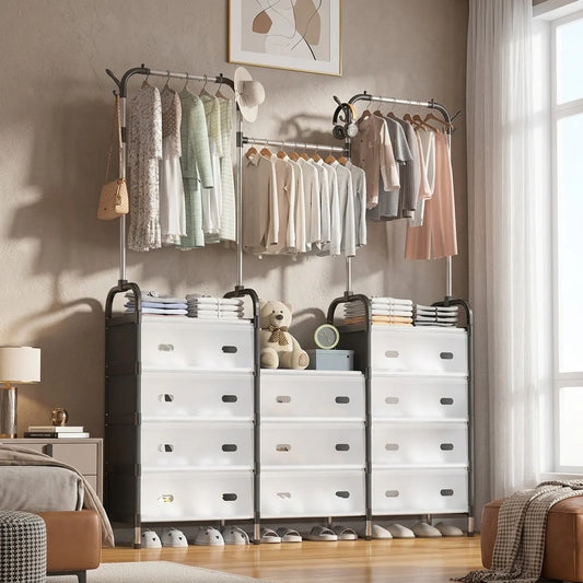 Bedroom Coat & Drying Rack Multipurpose Clothes Stand