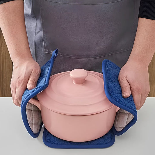 2PCS Heavy Duty Pot Holder Set Heat Resistant Kitchen Pads