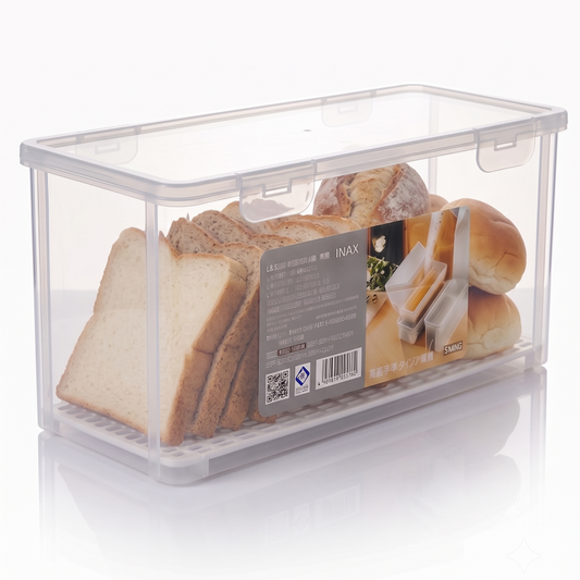 Airtight Fresh Bread Keeper Box With Drain Tray