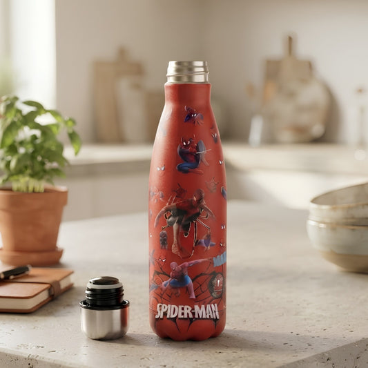 500ml Spider Man Themed Stainless Steel Water Bottle
