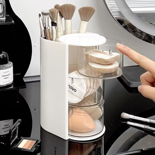 3 Layer Rotating Makeup Brush Holder