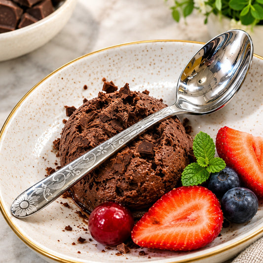 6 Piece Premium Stainless Steel Dessert Spoon Set