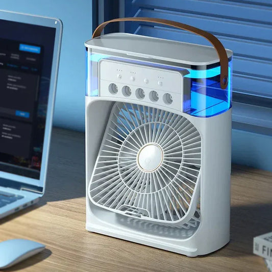 Portable Air Cooling Fan With Mist Spray