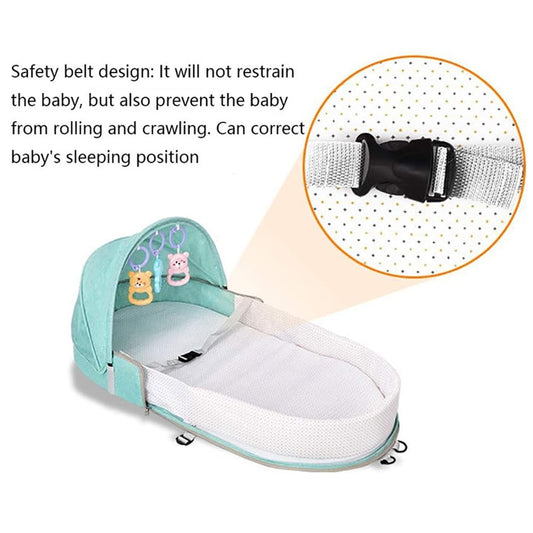 Foldable Baby Bed Nest With Mosquito Net & Toy