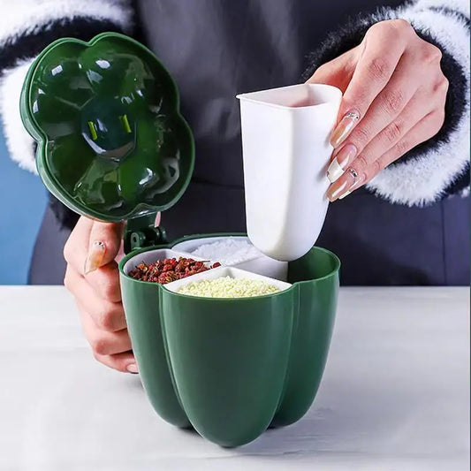 Pepper Shaped Seasoning Condiment Pots With Spoon