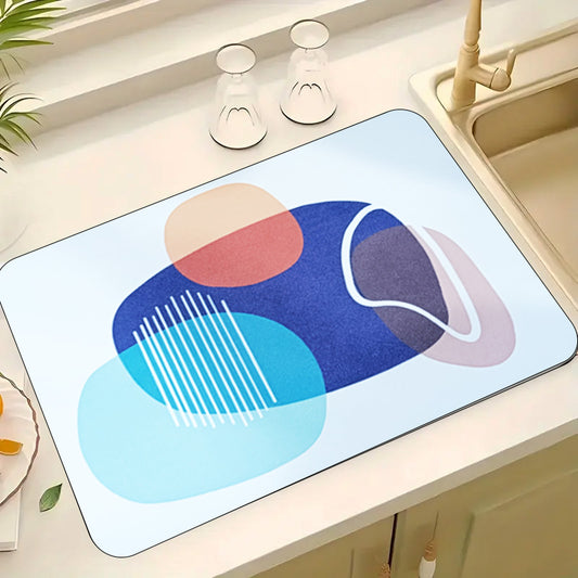 Anti-Slip Dish Drying/Dining Table Mat-Colorful Design
