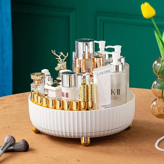 Rotating Makeup Organizer Tray With Stand