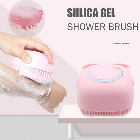 Silicone Soft Bath Body Brush with Shampoo Dispenser