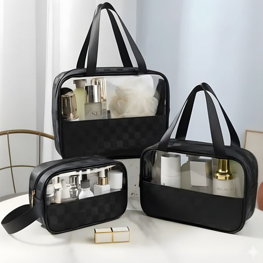 3 Pcs Toiletry & Cosmetics Storage Bag Set