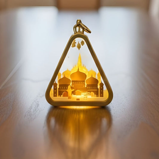 LED Metal Ramadan Lantern Decorative Islamic Festival Light