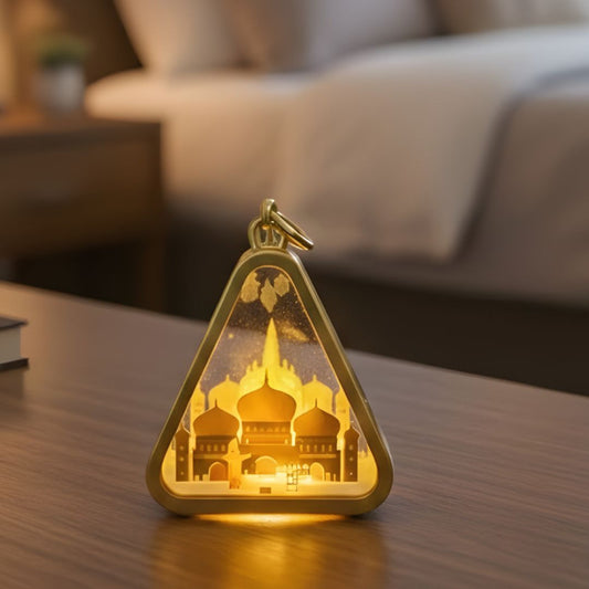 LED Metal Ramadan Lantern Decorative Islamic Festival Light