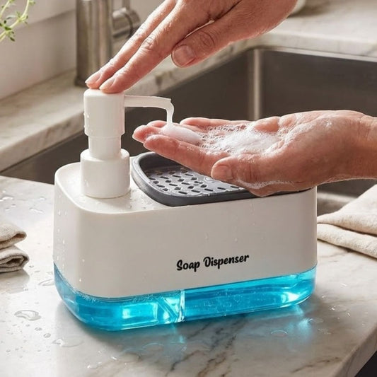 Soap & Detergent Dispenser 2 in 1 with Sponge Holder