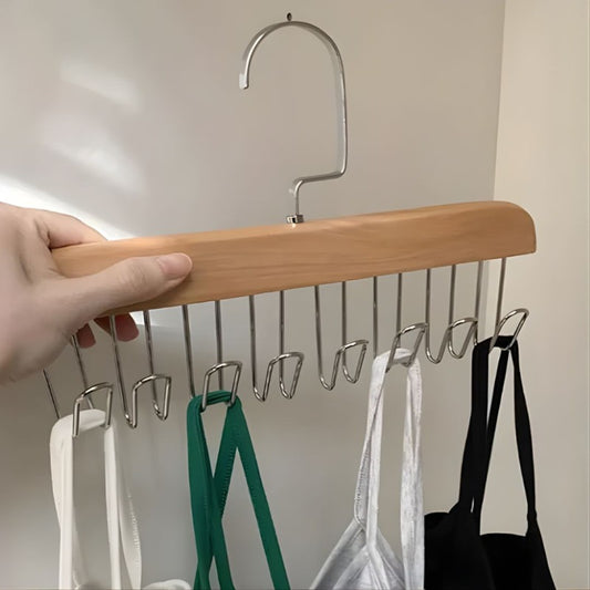 Anti Slip 8 Hook Coat & Scarf Organizer – Space Saving Hanger