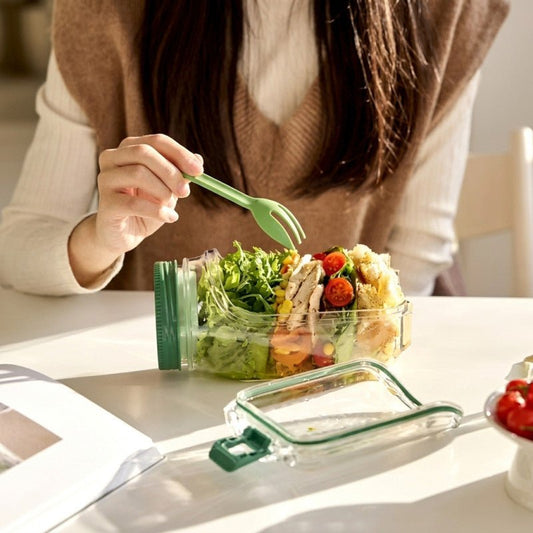 Leakproof Salad Jar with Dressing Cup - Homazing