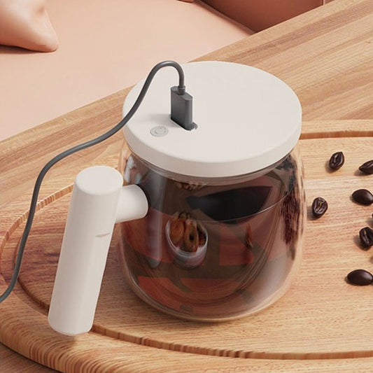 Self Stirring Borosilicate Glass Cup