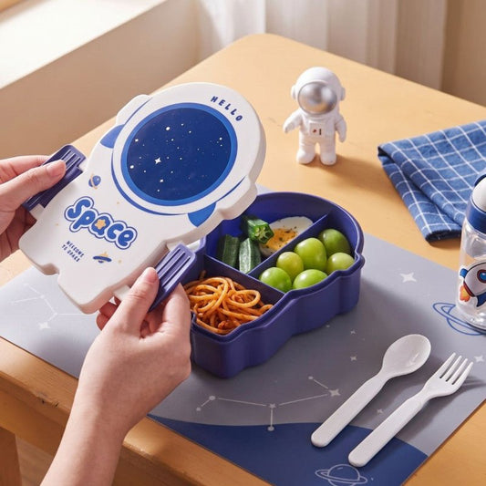 Space Theme Lunch Box with 3 Compartments - Homazing